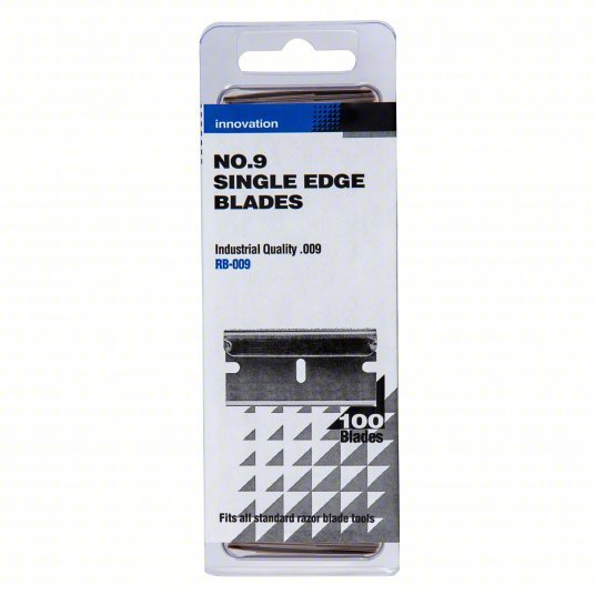 Pacific Handy Cutter RB009 Razor Blade 1 9/16 in Blade Lg, 25/32 in Blade Wd, Steel, 100 PK