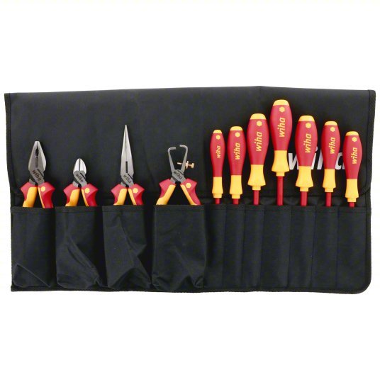 Wiha 32986 Insulated Tool Kit, 11 Total Pcs, Tool Roll