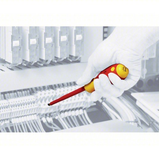 Wiha 32095 Insulated Screwdriver Set 19 Pieces, Phillips/Slotted/Square Tip, Ergonomic Grip, Molded Tray