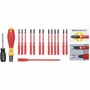 Wiha 28792 Slotted, Phillips, TORX, Square, Terminal Xeno Bit 6 1/4 in, Drive Size: 1/4 in , 16 Pc