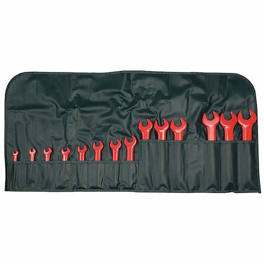 Wiha 20190 Ins Open End Wrench Set, 5/16-1-1/8, 14 Pc