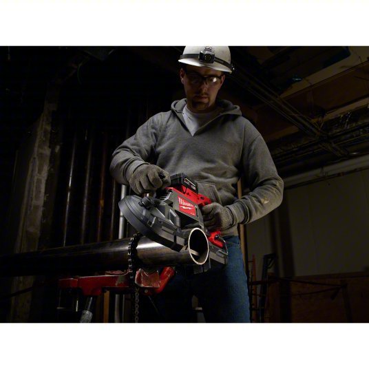 Milwaukee 2729-20 Portable Band Saw 44 7/8 in Blade Lg, 5 in x 5 in, 0 to 380 SFPM, Brushless Motor, Bare Tool, 18 V