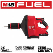 Milwaukee 2772A-21 M18 FUEL Drain Snake w/ CABLE DRIVE w/5/16” Cable