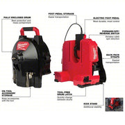 Milwaukee 2775C-222 M18 FUEL SWITCH PACK Sectional Drum Machine w/1/2” Cable