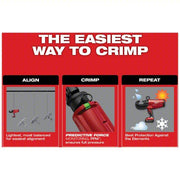 Milwaukee 2778-22 Cordless Crimping Tool Kit 18 V, Die Head, 750 kcmil Max Copper, For U Dies, C-Head Head