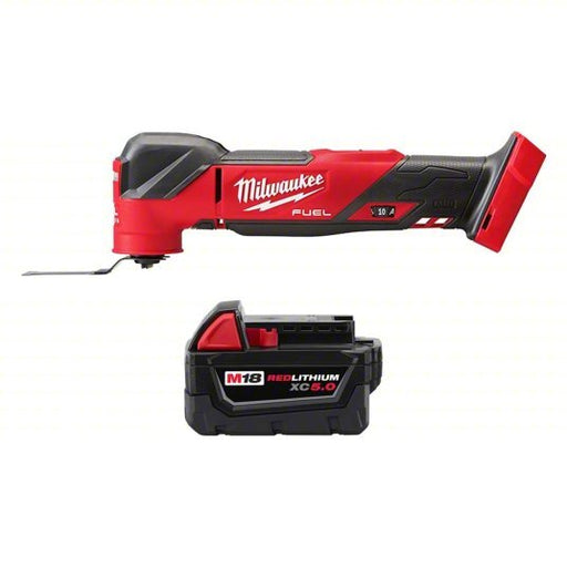 Milwaukee 2836-20, 48-11-1850 Multi-Tool and Battery 10,000 to 20,000, 4.2° Oscillation Angle, Accessory Free Tool Change, 18V