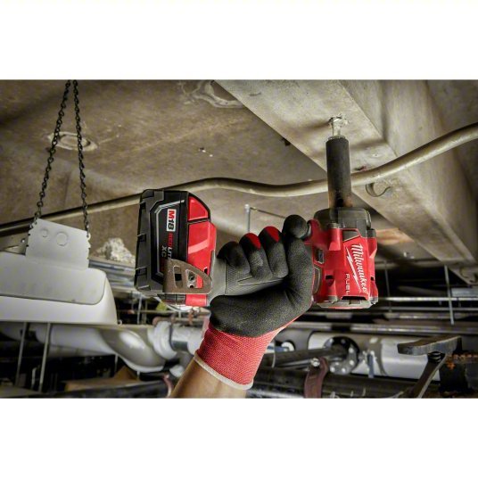 Milwaukee 2855P-20 Impact Wrench 1/2 in Square Drive Size, 250 ft-lb Fastening Torque, 250 ft-lb Breakaway Torque
