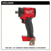 Milwaukee 2855P-20 Impact Wrench 1/2 in Square Drive Size, 250 ft-lb Fastening Torque, 250 ft-lb Breakaway Torque