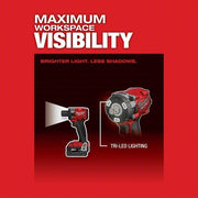 Milwaukee 2855P-20 Impact Wrench 1/2 in Square Drive Size, 250 ft-lb Fastening Torque, 250 ft-lb Breakaway Torque