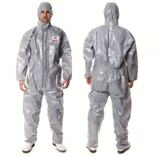 3M 4570 - L Coveralls L, Non - Porous Film Laminate, Elastic w/Thumb Loops Wrist, Elastic Ankle, Gray, 12 PK - Redwood.KV289Y74