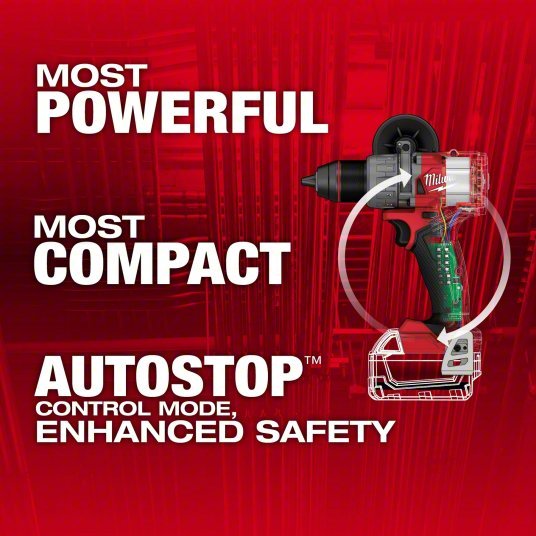 Milwaukee 2904-20 Cordless Hammer Drill 18V, Compact Premium, 1/2 in Chuck, Keyless, (1) Bare Tool
