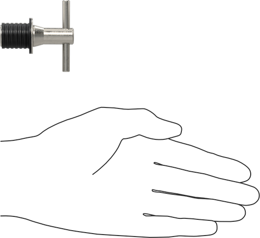 McMaster 2908K13 Stainless Steel T-Handle Expansion Plug for 3/4 Pipe Size