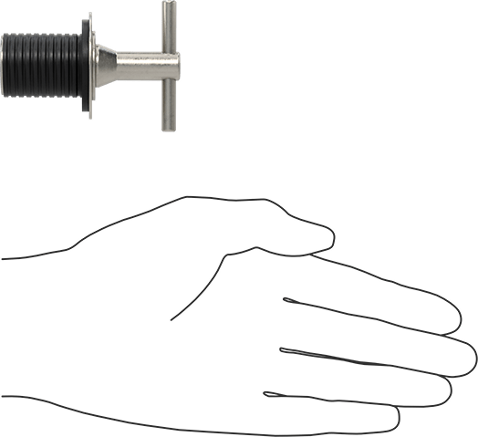 McMaster 2908K15 Stainless Steel T-Handle Expansion Plug for 1 Pipe Size