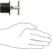McMaster 2908K19 Stainless Steel T-Handle Expansion Plug for 1-1/2 Pipe Size