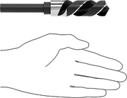 McMaster 2933A65 1/2" Diameter Reduced-Shank Drill Bit Black-Oxide High-Speed Steel, 59/64" Size