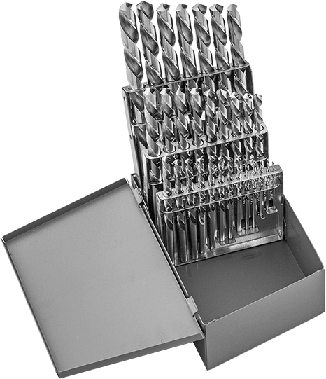 McMaster 29505A51 29-Piece Inch Size Left-Hand Drill Bit Set