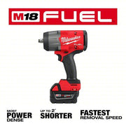 Milwaukee 2967-22 High Torque Impact Wrench Kit 1/2 in Drive Size, 1,100 ft-lb Fastening Torque, 1,500 ft-lb Breakaway Torque, Brushless