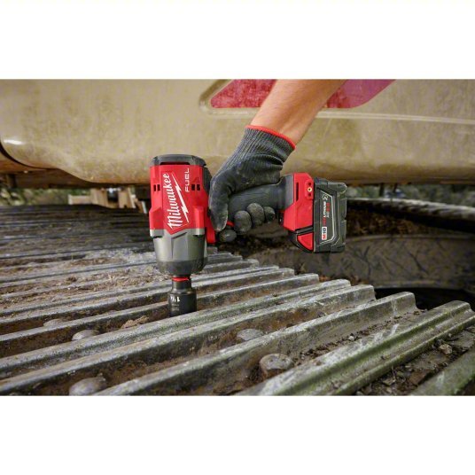 Milwaukee 2967-22 High Torque Impact Wrench Kit 1/2 in Drive Size, 1,100 ft-lb Fastening Torque, 1,500 ft-lb Breakaway Torque, Brushless
