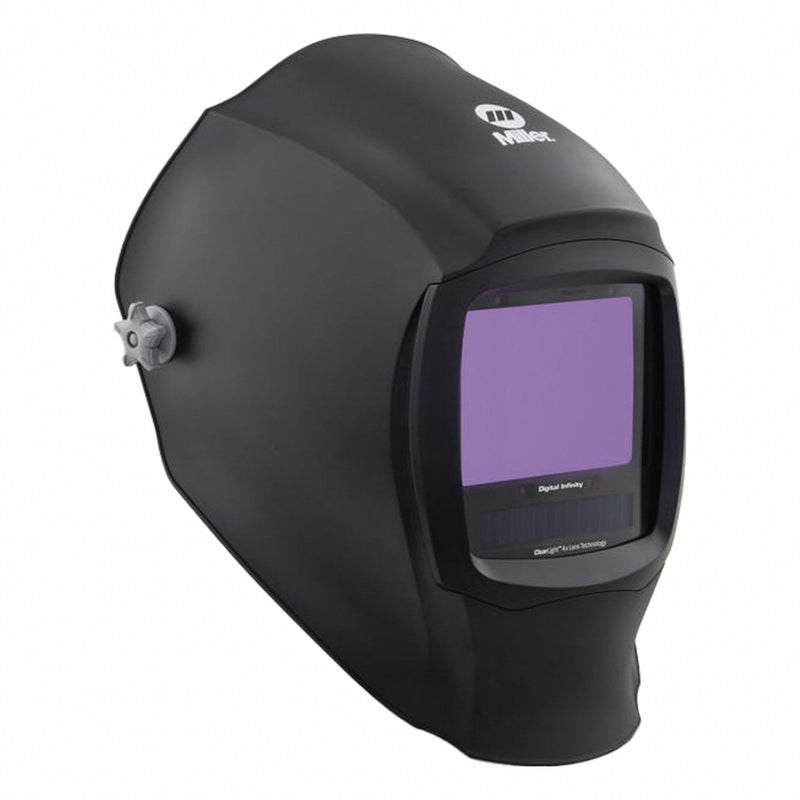 Miller Electric 296786 Welding Helmet, Auto-Darkening, 4 Arc Sensors, Black, W8-W13, 13.4 sq in, Digital