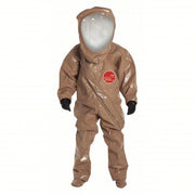 Dupont RC550TTNXL000100 Encapsulated Suit Hook-and-Loop, Front, Tan, Taped Seam, Fully Encapsulated Suit, Protective