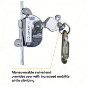 3M DBI-Sala 6160030 Cable Sleeve Trailing, Stainless Steel, Auto, 310 lb Capacity, 0.38 in Cable Dia