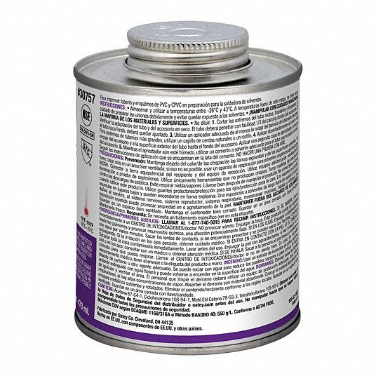 Oatey 30757 Primer, Low VOC, 16 oz., Purple