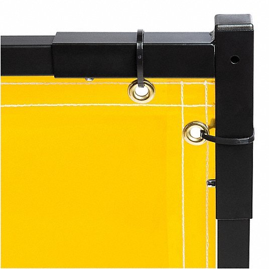 Steiner 534HD-6X8 Welding Screen Vinyl, 6 ft Ht, 8 ft Wd, Yellow, 1 in Frame, Yellow