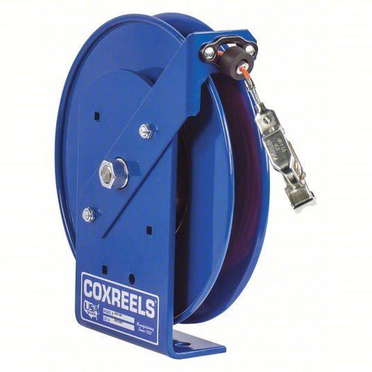 Coxreels SDH-200 Cable Reel Cable Coated, Hand, Powder Coated, Locking, Blue, 200 ft Cable Lg