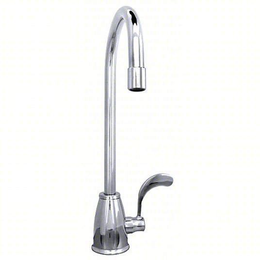 Just Manufacturing JSFVR5 Gooseneck Kitchen Faucet Stainless Steel Finish, 2 gpm Flow Rate