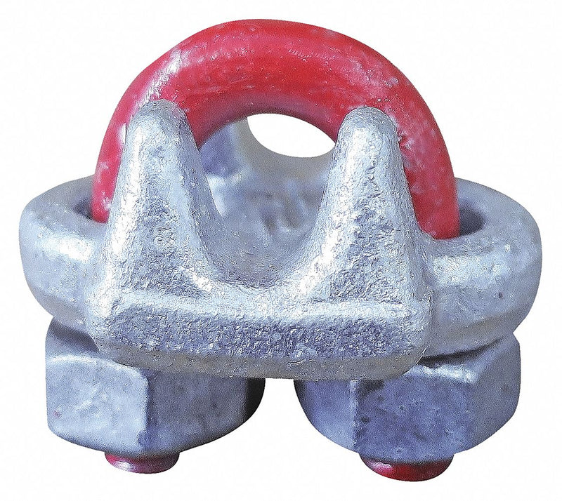 Crosby 1010051 Wire Rope U-Bolt Clip, 1/4 in Compatible Rope Dia, 4 3/4 in Rope Turnback Lg, Steel, Forged, Galvanized