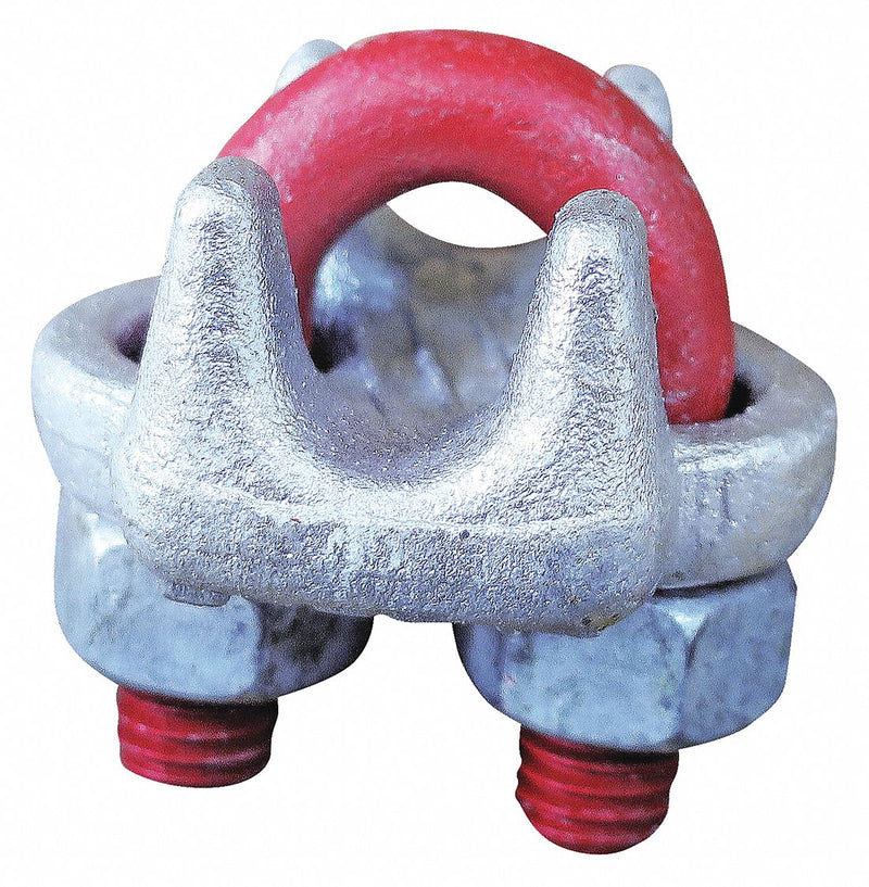 Crosby 1010131 Wire Rope U-Bolt Clip, 1/2 in Compatible Rope Dia, Steel, Forged, Painted