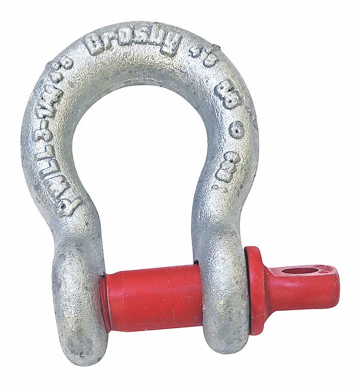 Crosby 1018552 Anchor Shackle, Anchor Shackle, 19,000 lb Working Load Limit, 2 15/16 in Compatible Sling Wd