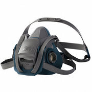 3M 6501QL Half Mask Respirator Rugged Comfort 6500, 0 Cartridges Included, Silicone, S Mask Size