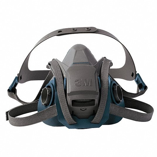 3M 6501QL Half Mask Respirator Rugged Comfort 6500, 0 Cartridges Included, Silicone, S Mask Size