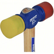 Vaughan SF12 Soft Face Hammer Nylon, 12 oz Head Wt, 1 3/8 in Tip Dia, 13 in Overall Lg, Replaceable Tips, Steel
