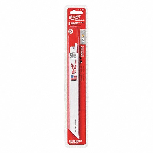 Milwaukee 48-00-5093 8" 8/12 TPI SAWZALL Blades (5 Pk)