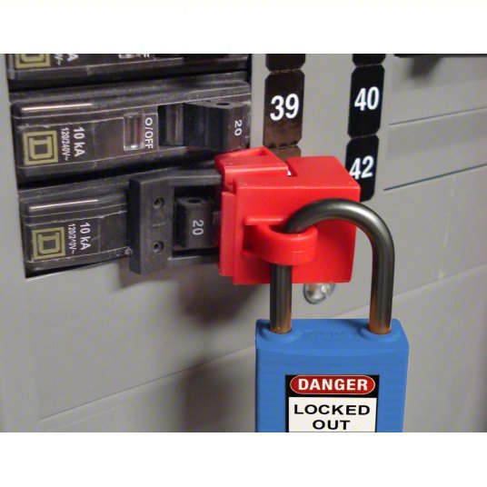 Brady 65965 Single Pole Breaker Lockout Clamp-On, For 120/277V AC Volt, 6 PK
