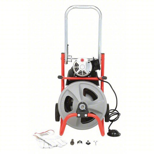 Ridgid K-400 with C-45 IW Drain Cleaning Machine Corded, For 1 1/2 in to 4 in Pipe, 1/2 in Cable Dia., Manual