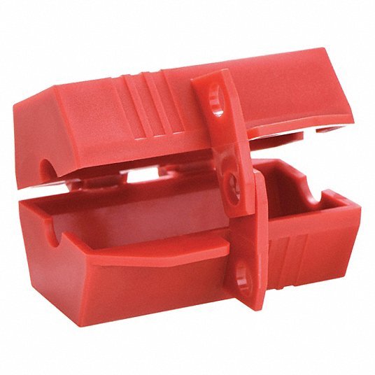 Brady 65674 Plug Lockout For 1/2 in Max Cord Dia, For 1 7/10 in Max Plug Dia, Red