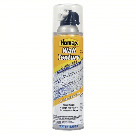 Homax 4096 Wall Textured Spray Patch Interior, White, Drywall, Water, Latex, Orange Peel, White