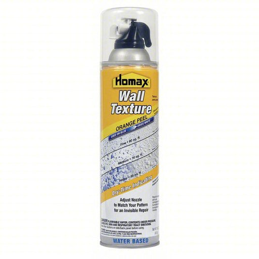 Homax 4096 Wall Textured Spray Patch Interior, White, Drywall, Water, Latex, Orange Peel, White