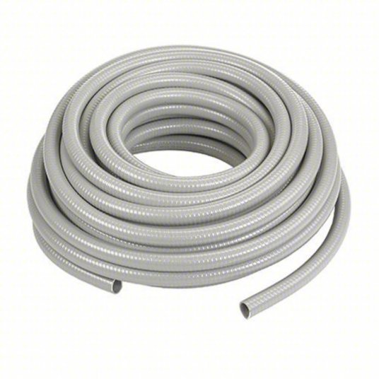 Hubbell G1050 Liquid-Tight Flex Plastic Conduit 1/2 in Trade Size, Gray, 100 ft Nominal Lg, G