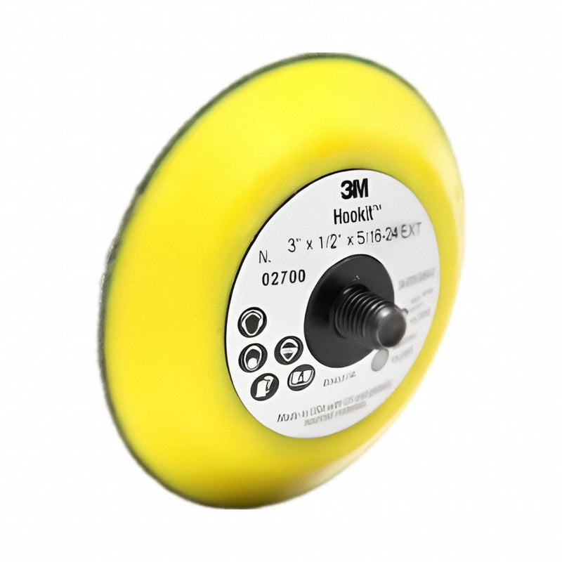 3M 02700 Hook-and-Loop Disc Backup Pad, 3 in Dia, PK5