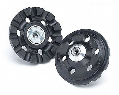 3M 02286 Air-Cooled Quick Change Disc Backup Pad, TR, 4 in Dia, PK5