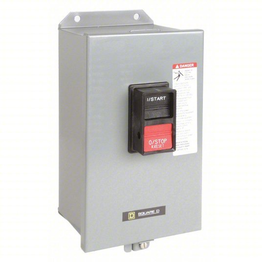 Square D 2510MCA3 Manual Motor Starter Non-Reversing, 3 Poles, 27 A, NEMA Size M-1, Thermal Protection