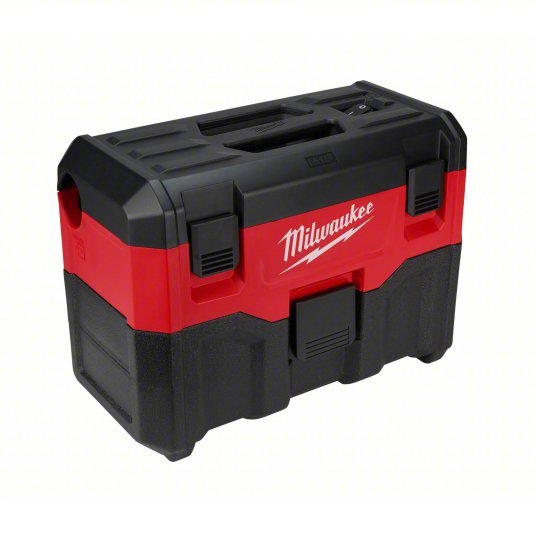 Milwaukee 0880-20 Portable Shop Vacuum 2 gal Tank Size, Reinforced Nylon, 1 1/4 in Vacuum Hose Dia., HEPA