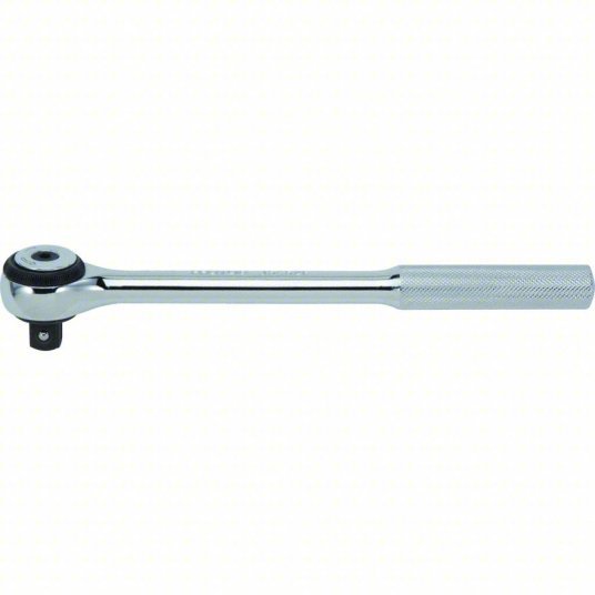 Proto J5452F Hand Ratchet Round, Reversing, 9 1/4 in Overall Lg, Chrome, 5° Min Arc Swing