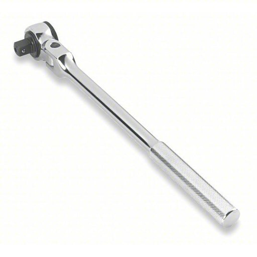 Proto J5457F Hand Ratchet Round, Reversing, 17 in Overall Lg, Chrome, 5° Min Arc Swing, 1/2 in Drive Size