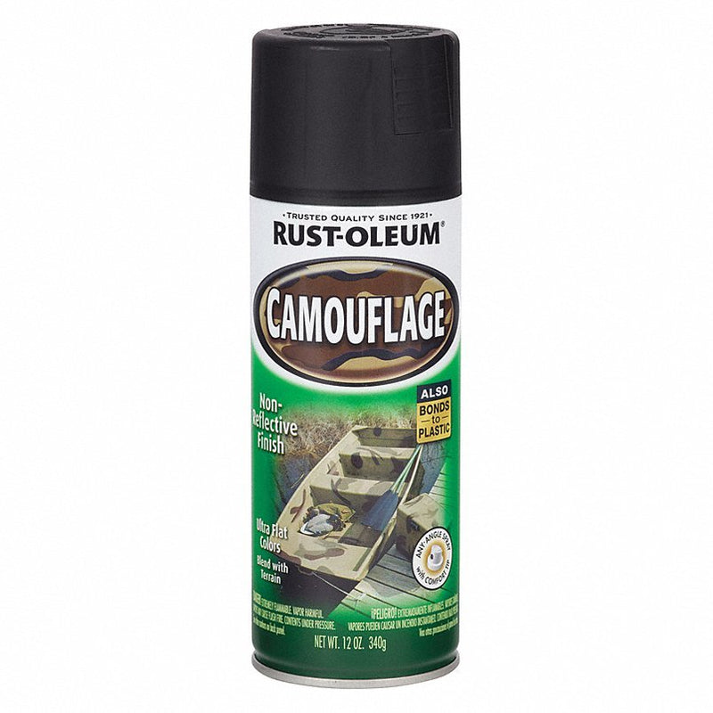 Rust-Oleum 1916830 Spray Paint, Camouflage, Flat, 12 oz
