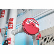 Master Lock 482 Gate Valve Lockout Collapsible Gate Valve Lockout, For 6 1/2 in Max Hand Wheel Dia, Red